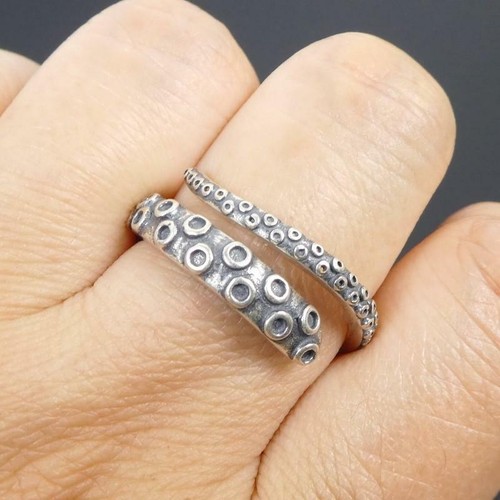 Gothic sterling silver - silver, octopus