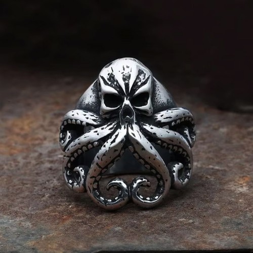 Punk gothic octopus skull - ﻿,